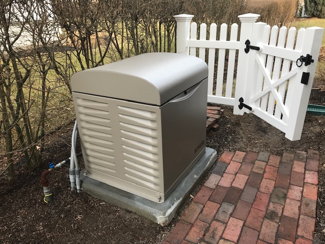 Compact 12KW Kohler generator installation