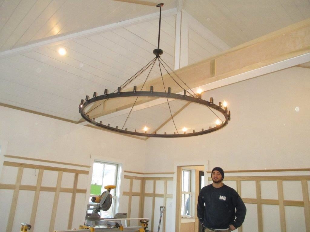 Custom oversized fixture installation