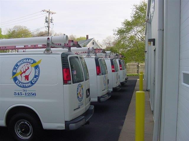 Service vans stocked and equipped for efficient installations